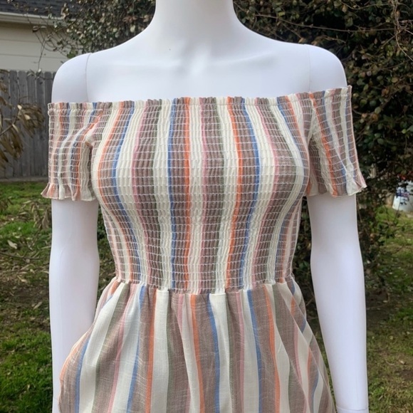 💋NWT Show Me Your MuMu Smocked Breezy Drape BoHo Summer Dress - Picture 10 of 12